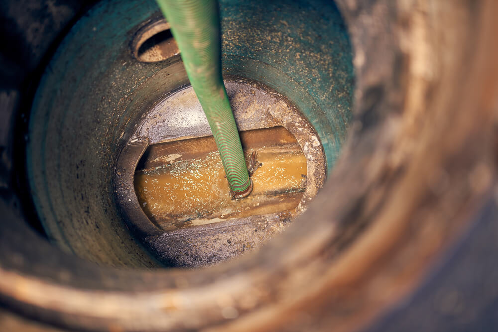 polluted water in the septic tank